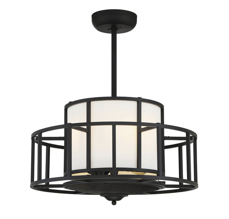Savoy House 30-FD-126-89 Four Light Fan D'Lier, Matte Black