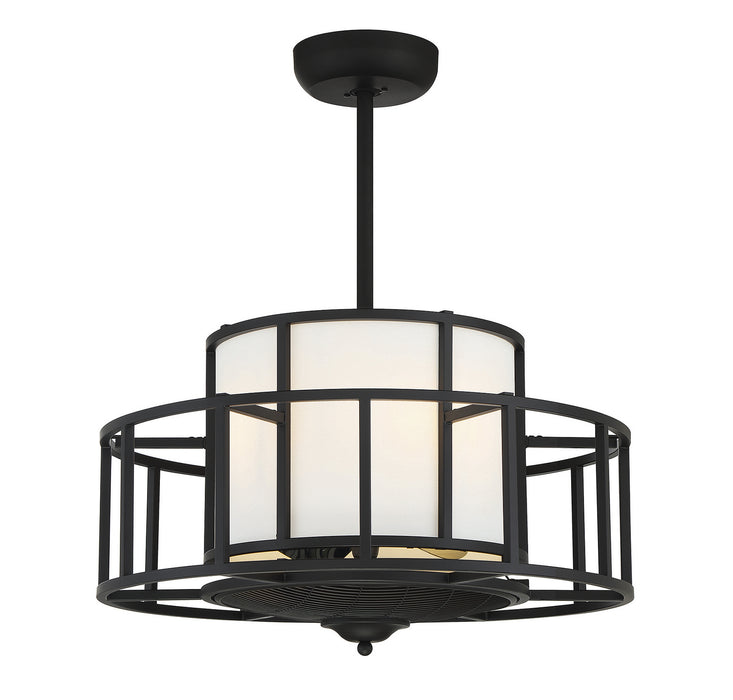 Savoy House 30-FD-126-89 Four Light Fan D'Lier, Matte Black