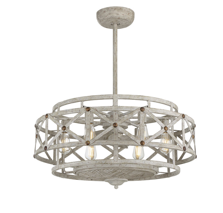 Savoy House 34-FD-123-155 Six Light Fan D'lier, Provence with Gold