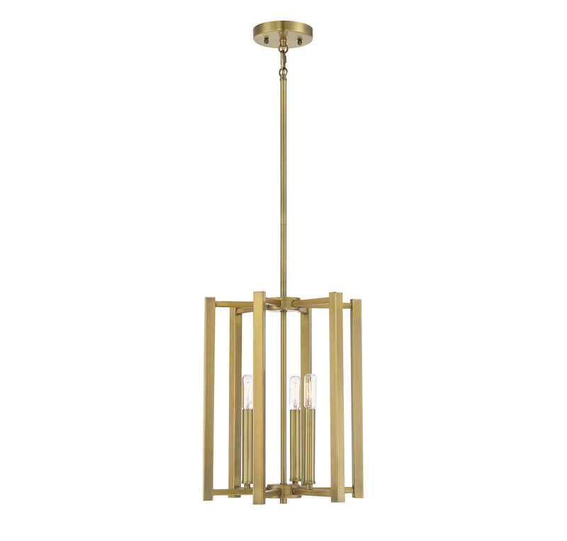 Savoy House 3-7700-3-322 Three Light Pendant, Warm Brass