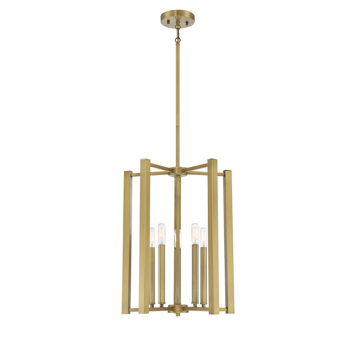 Savoy House 3-7701-5-322 Five Light Pendant, Warm Brass