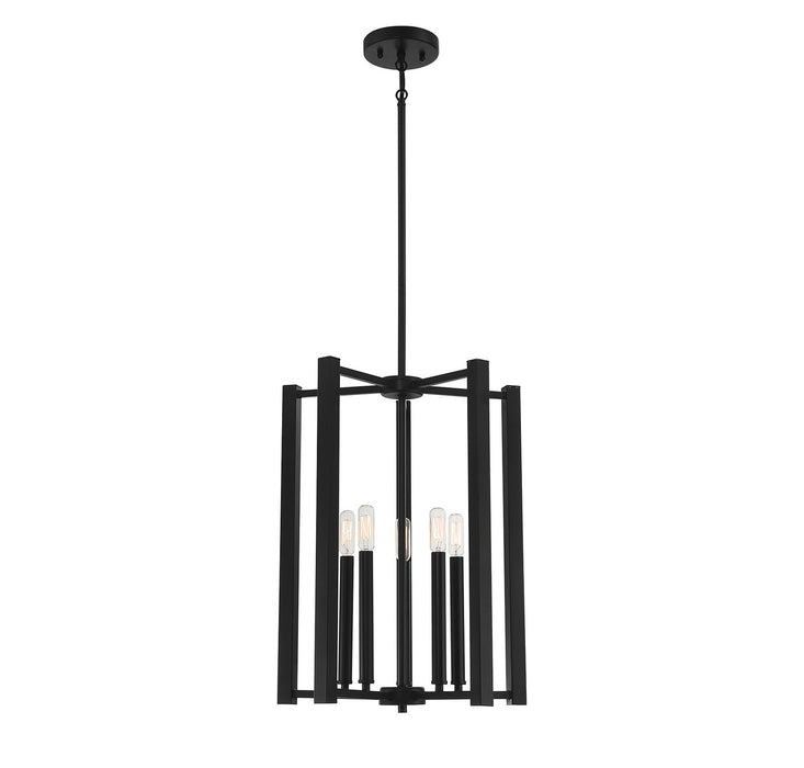 Savoy House 3-7701-5-89 Five Light Pendant, Matte Black