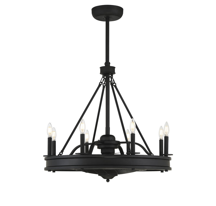 Savoy House 39-FD-124-89 Eight Light Fan D'lier, Matte Black