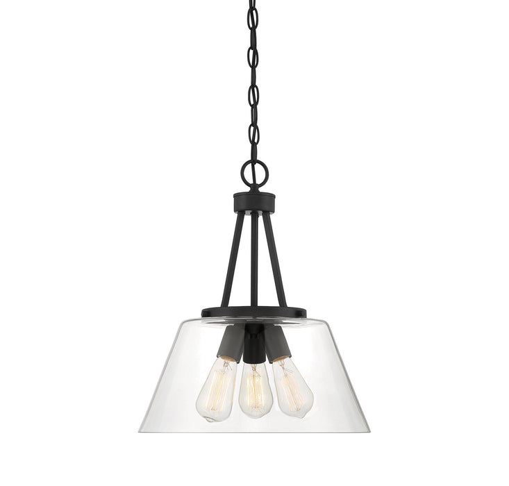 Savoy House 7-1025-3-89 Three Light Pendant, Matte Black