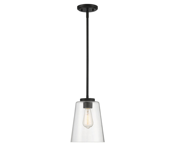 Savoy House 7-1027-1-89 One Light Mini-Pendant, Matte Black