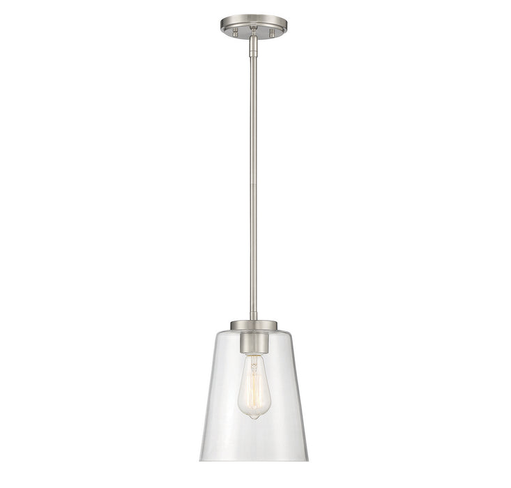 Savoy House 7-1027-1-SN One Light Mini-Pendant, Satin Nickel