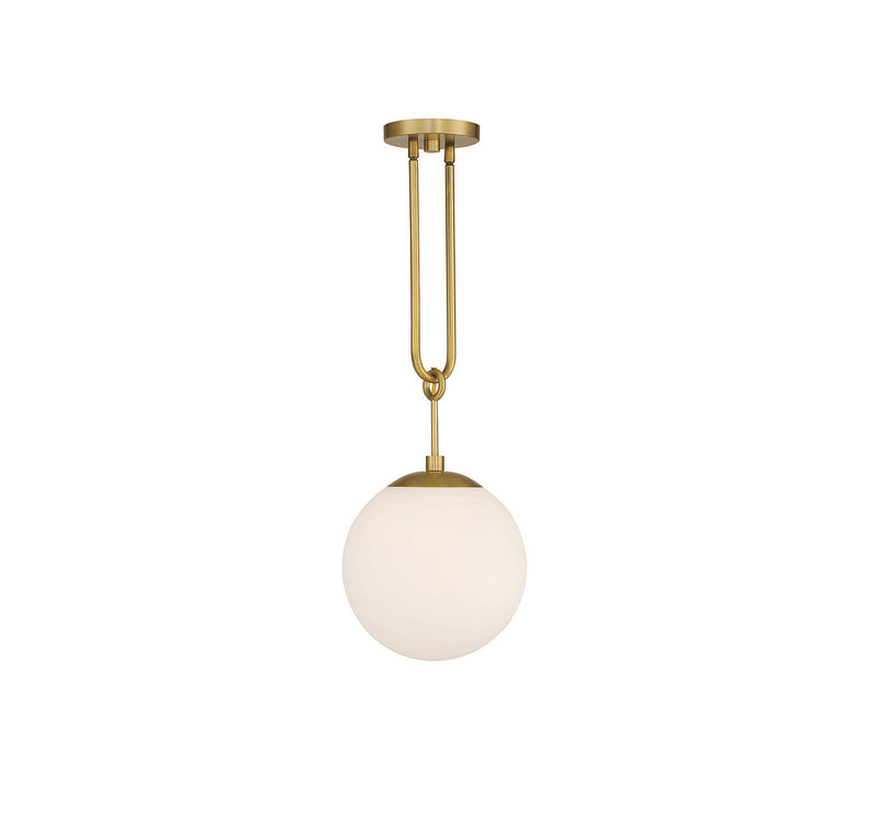 Savoy House 7-180-1-322 One Light Pendant, Warm Brass