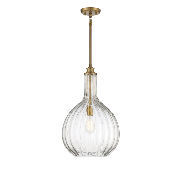 Savoy House 7-2255-1-322 One Light Pendant, Warm Brass