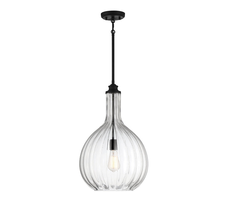 Savoy House 7-2255-1-89 One Light Pendant, Matte Black