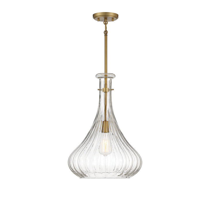 Savoy House 7-2265-1-322 One Light Pendant, Warm Brass