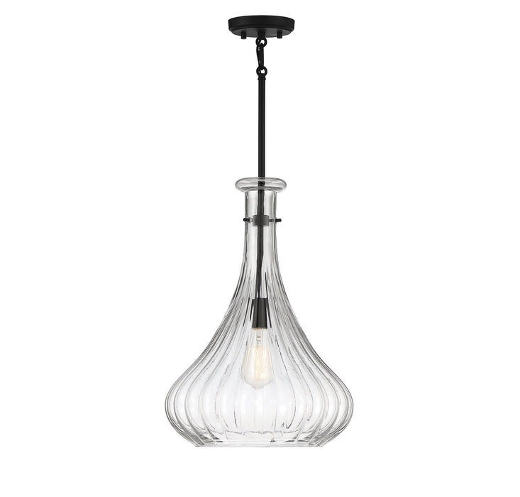 Savoy House 7-2265-1-89 One Light Pendant, Matte Black