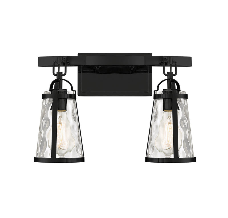 Savoy House 8-560-2-BK Two Light Bath Bar, Black
