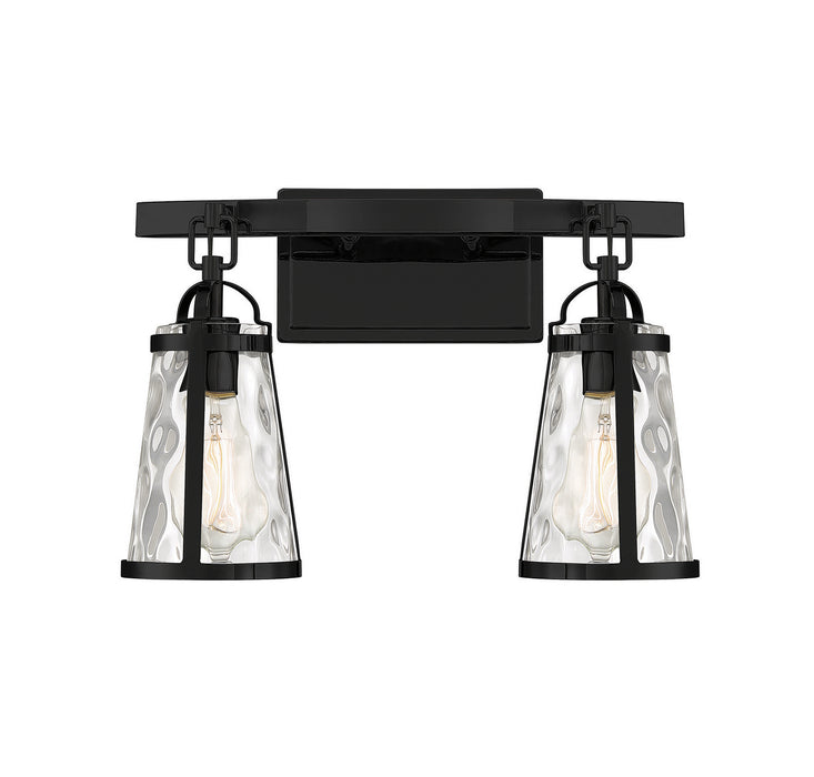 Savoy House 8-560-2-BK Two Light Bath Bar, Black