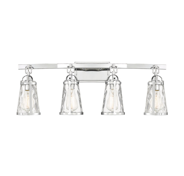 Savoy House 8-560-4-11 Four Light Bath Bar, Polished Chrome