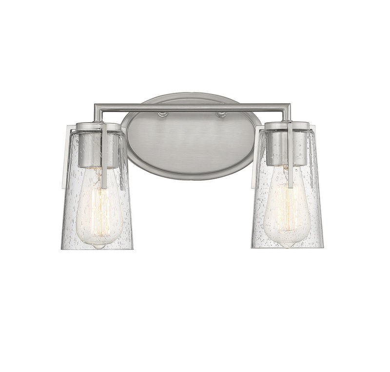Savoy House 8-7045-2-SN Two Light Bath Bar, Satin Nickel