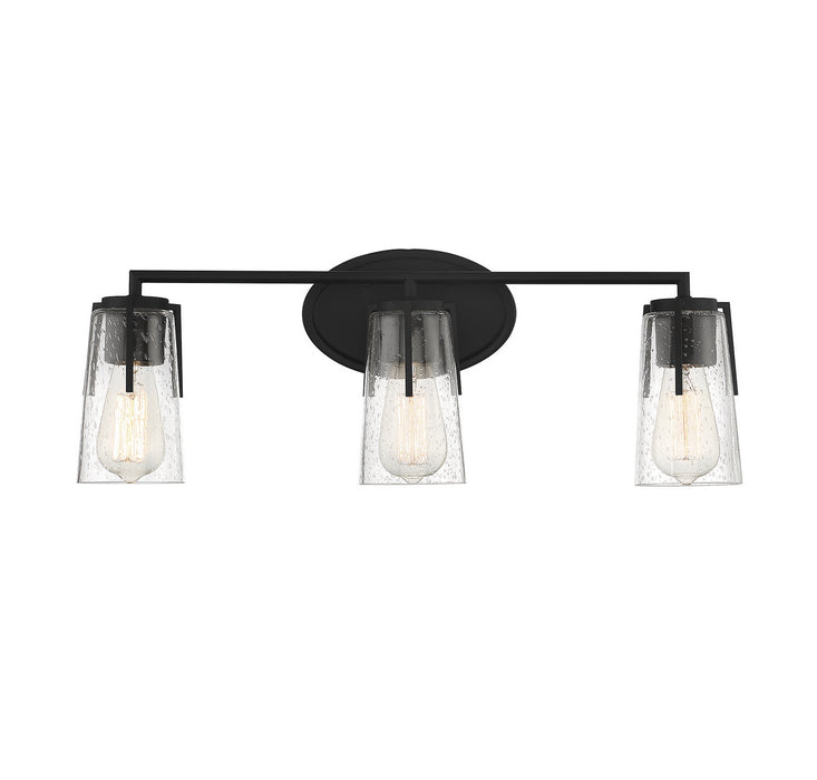 Savoy House 8-7045-3-BK Three Light Bath Bar, Black