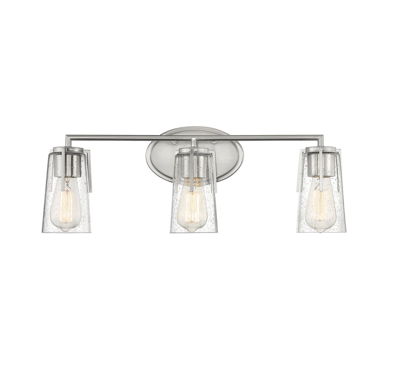 Savoy House 8-7045-3-SN Three Light Bath Bar, Satin Nickel