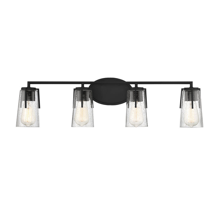 Savoy House 8-7045-4-BK Four Light Bath Bar, Black