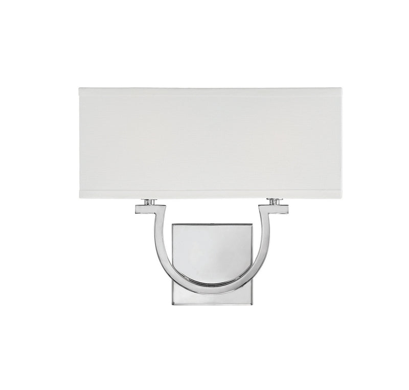Savoy House 9-998-2-109 Two Light Wall Sconce, Polished Nickel