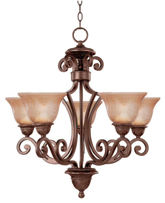 Maxim 11244SAOI Five Light Chandelier, Oil Rubbed Bronze