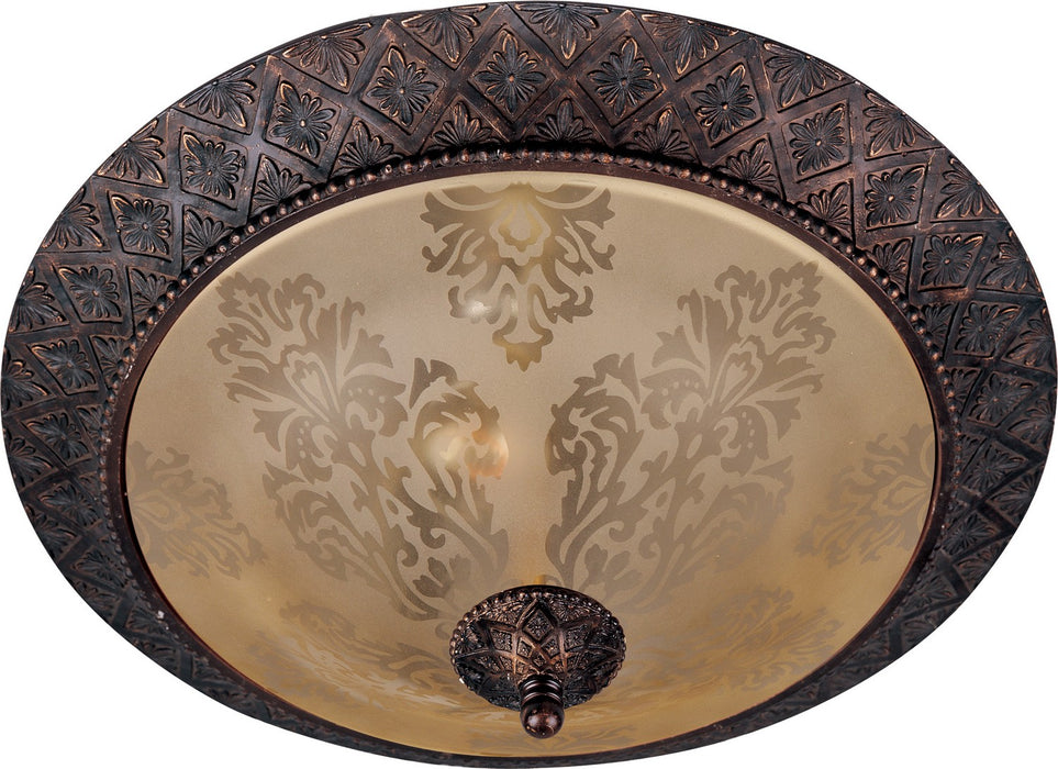Maxim 11240SAOI Two Light Flush Mount, Oil Rubbed Bronze