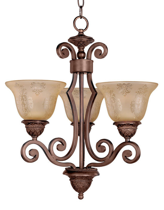 Maxim 11235SAOI Three Light Chandelier, Oil Rubbed Bronze