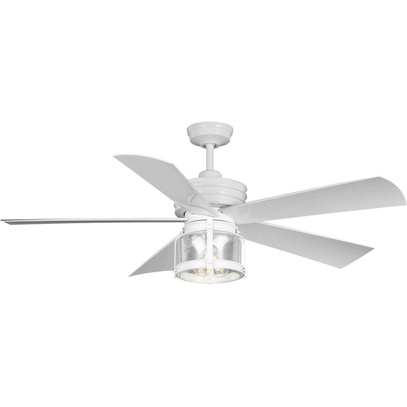Progress Lighting P250011-028-WB 56" Ceiling Fan, Satin White