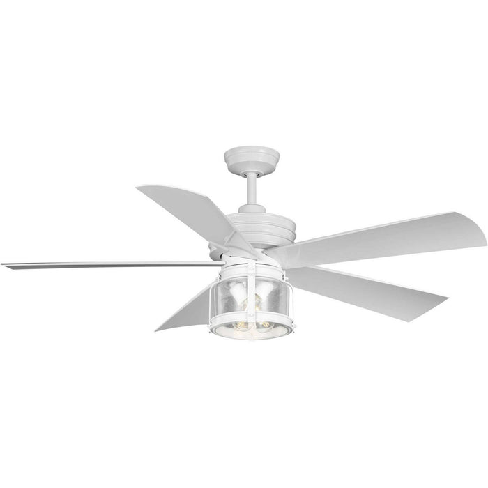 Progress Lighting P250011-028-WB 56" Ceiling Fan, Satin White