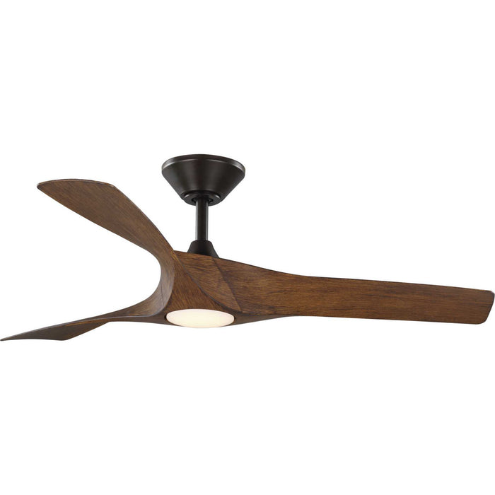 Progress Lighting P250060-179-30 52" Ceiling Fan, Koa Woodgrain with Bronze Accents