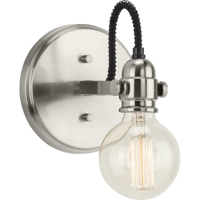 Progress Lighting P300189-009 One Light Bath Bracket, Brushed Nickel