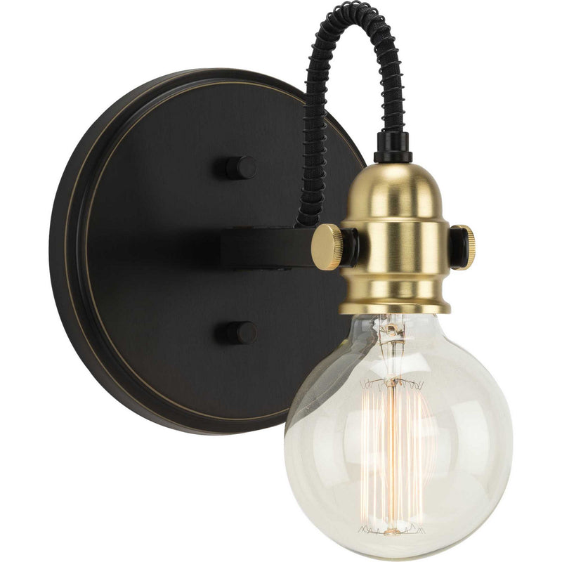 Progress Lighting P300189-020 One Light Bath Bracket, Antique Bronze