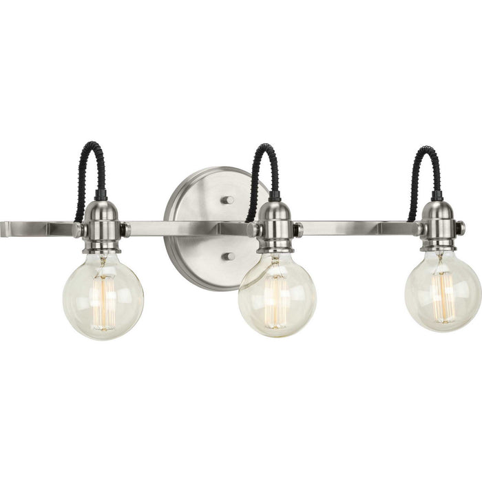Progress Lighting P300191-009 Three Light Bath Bracket, Brushed Nickel