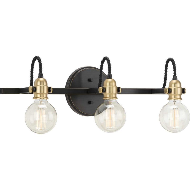 Progress Lighting P300191-020 Three Light Bath Bracket, Antique Bronze