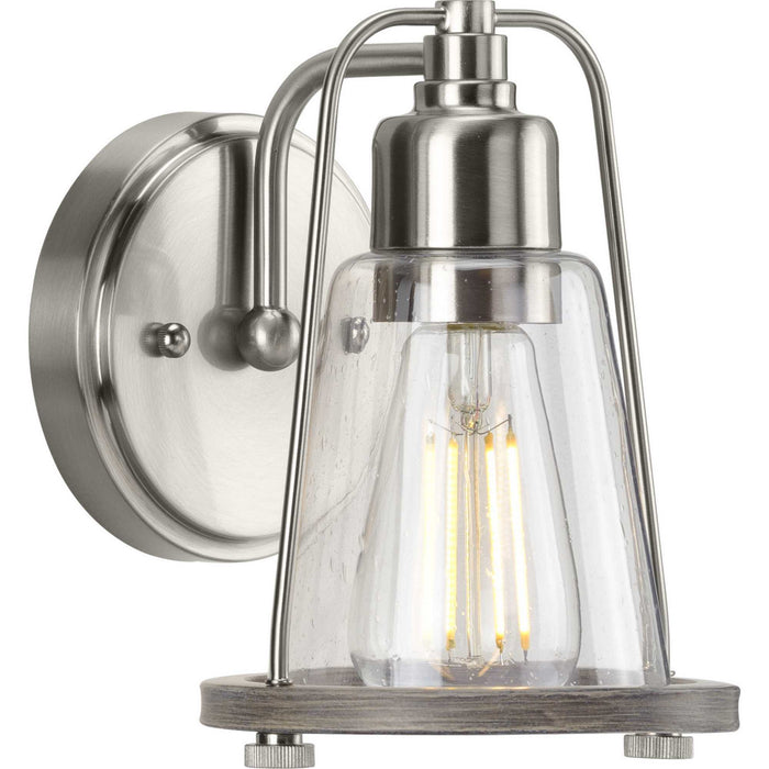 Progress Lighting P300295-009 One Light Bath Bracket, Brushed Nickel