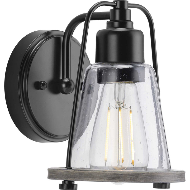 Progress Lighting P300295-031 One Light Bath Bracket, Matte Black