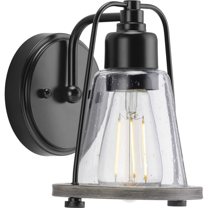Progress Lighting P300295-031 One Light Bath Bracket, Matte Black