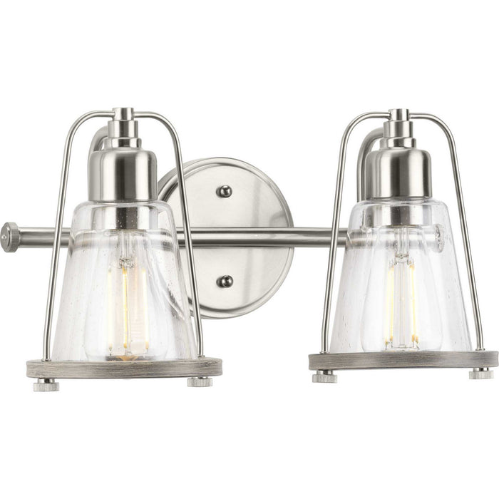 Progress Lighting P300296-009 Two Light Bath Bracket, Brushed Nickel