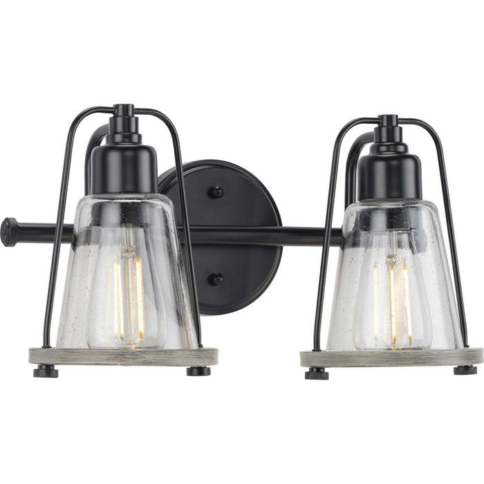 Progress Lighting P300296-031 Two Light Bath Bracket, Matte Black