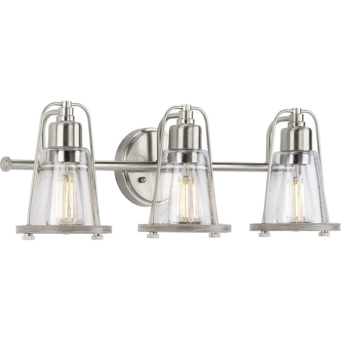 Progress Lighting P300297-009 Three Light Bath Bracket, Brushed Nickel