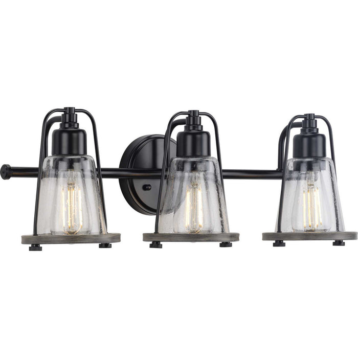 Progress Lighting P300297-031 Three Light Bath Bracket, Matte Black