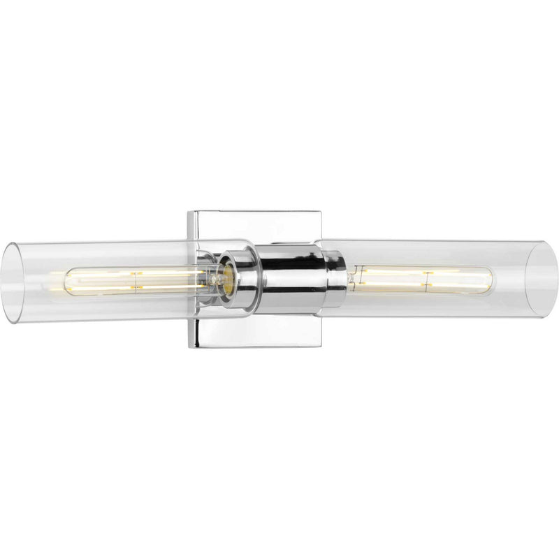 Progress Lighting P300300-015 Two Light Bath Bracket, Polished Chrome