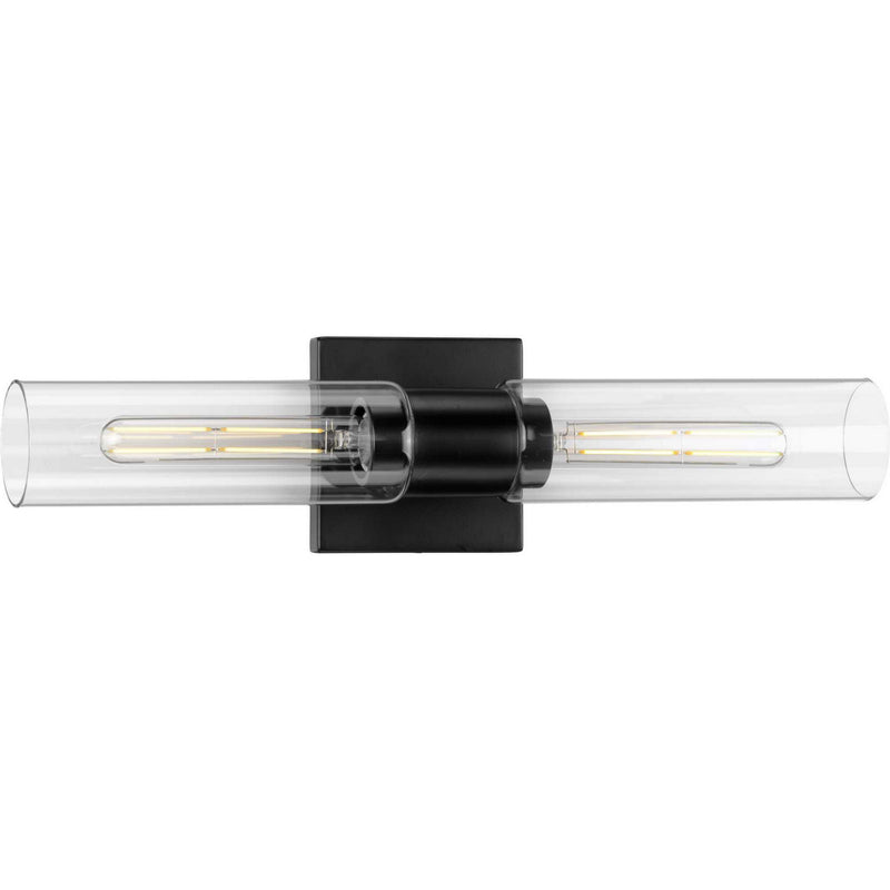 Progress Lighting P300300-031 Two Light Bath Bracket, Matte Black