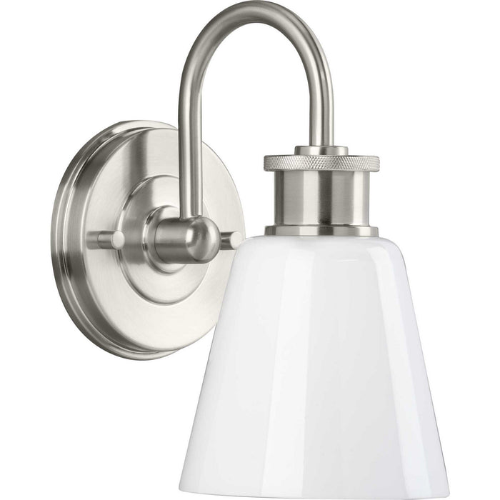 Progress Lighting P300314-009 One Light Bath Bracket, Brushed Nickel