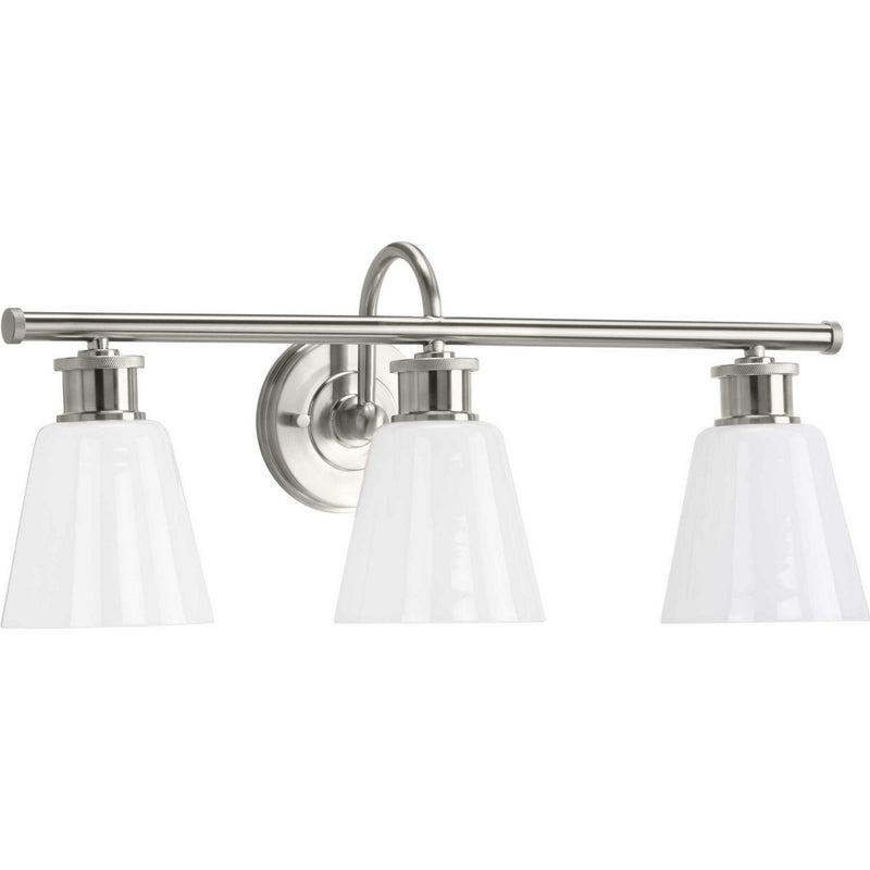 Progress Lighting P300316-009 Three Light Bath Bracket, Brushed Nickel