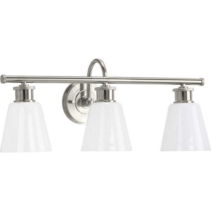 Progress Lighting P300316-009 Three Light Bath Bracket, Brushed Nickel