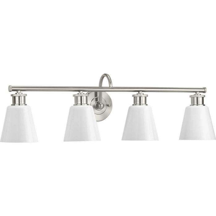 Progress Lighting P300317-009 Four Light Bath Bracket, Brushed Nickel