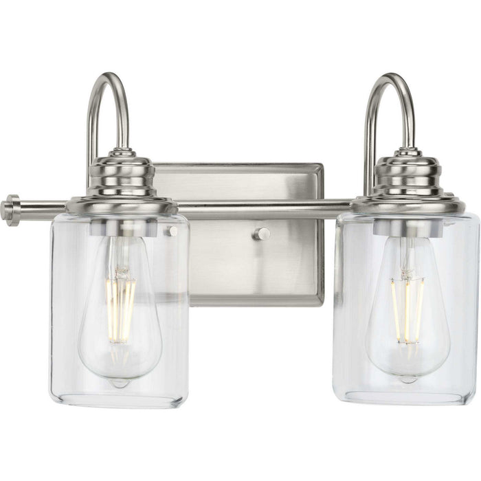 Progress Lighting P300321-009 Two Light Bath Bracket, Brushed Nickel