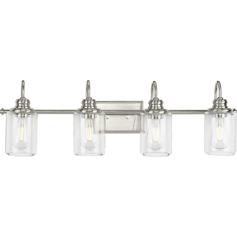 Progress Lighting P300323-009 Four Light Bath Bracket, Brushed Nickel