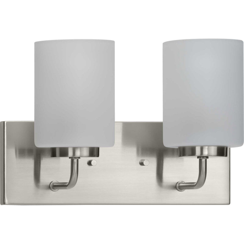 Progress Lighting P300328-009 Two Light Bath Bracket, Brushed Nickel