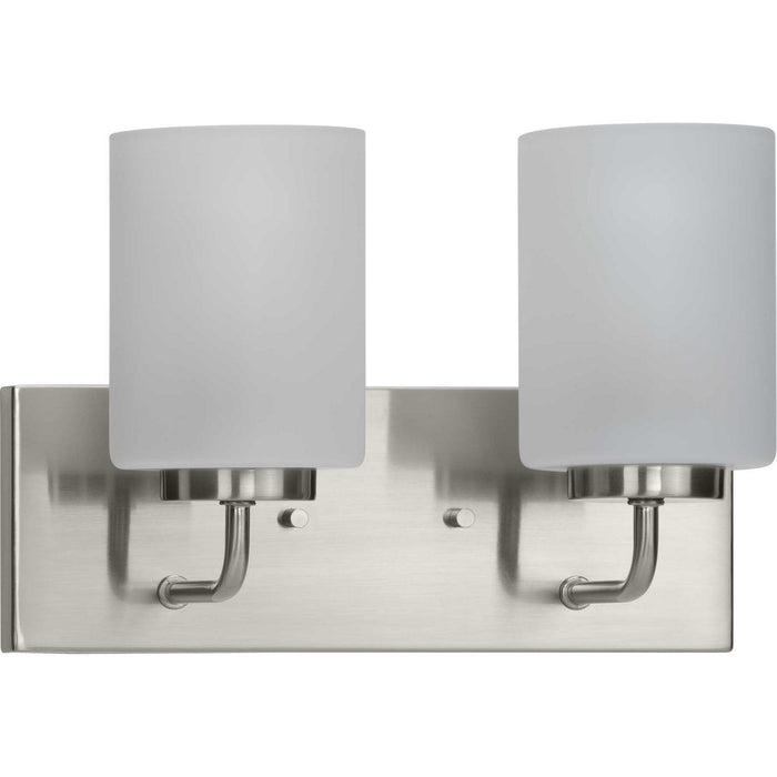 Progress Lighting P300328-009 Two Light Bath Bracket, Brushed Nickel